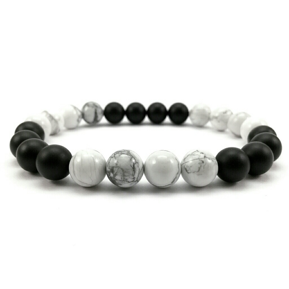 Howlite bracelet handmade (Energy bracelet) - 8mm